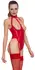 Black Level Vinilni Body Crveni 2XL - Podesivi Bodysuit sa Otvorenim Čašicama