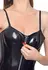 Black Level Long Vinyl Corsage L Adjustable Full Cups Shiny Black