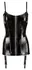 Black Level Vinyl Corsage Long M - Glossy Black Shaping Bustier