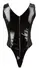 Black Level Vinilni Body XL Otvoreni Dizajn, Sjajno Crni, Patent Zatvarač Pozadi