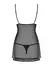 Obsessive OBS Chemise L/XL Black Lace Mesh Adjustable Straps