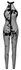 Noir Handmade Mrežasti Catsuit XL sa Trojni Patent Cvetni Velvet Uzorak