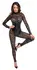 Noir Handmade Catsuit Lace & Powerwetlook with Open Back, Black