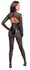 Noir Handmade Catsuit Lace & Powerwetlook, Long Sleeve, High Neck