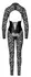 Noir Handmade Lace & Powerwetlook Catsuit with Open Back, Black, S/M