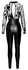 Noir Handmade Powerwetlook Jumpsuit XL with Velvet Flocked Tulle