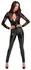 Noir Handmade Kombinezon Flock Print M Powerwetlook & Somotni Til Crni