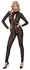 Noir Handmade Overall Leopard Mesh Powernet, Size M, Long Sleeve