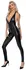 Noir Handmade Low-Cut Snakeskin Jumpsuit L, Wet Look, Open Back