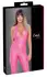 Cottelli Party Kombinezon Neon Pink L - Sjajni Halternek Bodysuit