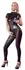 Cottelli Collection Kombinezon Crni Wet Look S Powernet Umetci