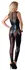 Cottelli Collection Kombinezon Wetlook XL - Sjajni Crni Powernet Bodysuit
