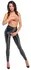 Noir Handmade Powerwetlook Leggings Open Crotch Black S