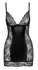 Noir Handmade Lingerie Powerwetlook i Čipkana Haljina Crna Veličina L