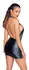 Noir Handmade Mini Dress S - Powerwetlook, Halterneck, Black