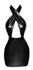 Noir Handmade Mini Dress S - Powerwetlook, Halterneck, Black