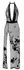 Noir Handmade Long Halterneck Mesh Dress with Velvet Floral Print L