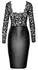Noir Handmade Knee-Length Lace & Powerwetlook Dress, Size L