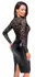 Noir Handmade S Elegant Lace & Powerwetlook Knee-Length Dress Black