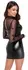 Noir Handmade Haljina Flock S - Crna Powerwetlook & Velvet Til, S