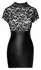 Noir Handmade Čipkasta Haljina S Crna - Elegantna Čipka & Powerwetlook Mini Haljina