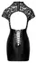 Noir Handmade Čipkasta Haljina S Crna - Elegantna Čipka & Powerwetlook Mini Haljina