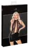 Noir Handmade Dress L - Black Lace & Powerwetlook, Halterneck Design