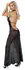 Noir Handmade Long Strapless Dress XL - Leo Velvet Pattern