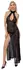Noir Handmade Long Strapless Dress L - Sheer Powernet Leo Print