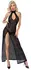 Noir Handmade Long Strapless Dress Leo Print Powernet M