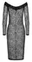 Noir Knee-Length Leopard Powernet Dress XL, Off-Shoulder Velvet Detail