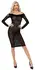 Noir Leopard Pattern Powernet Off-Shoulder Midi Dress L