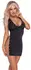 Cottelli Collection Dress Model L with Adjustable Silver Lacing, Black