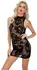 Noir Handmade Mini Dress M Black Floral Tulle Velvet Design