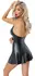 Noir Handmade Flared Dress L, Snakeskin Top & Wet Look Skirt, Black