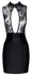 Noir Handmade Mini Dress L - Velvet Flock & Matte Design