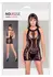 NO:XQSE Seamless Net Dress & Lace String S-L, Black, Stretch Fit