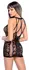 NO:XQSE Seamless Net Dress & Lace String S-L, Black, Stretch Fit