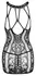 NO:XQSE Seamless Net Dress & Lace String S-L, Black, Stretch Fit