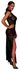 Noir Handmade Long Ankle-Length Dress XL, Tiger Velvet Print, Powernet
