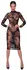 Noir Handmade Powernet Dress Floral Flock Print Black XL