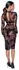 Noir Handmade Powernet Dress Floral Flock Print Black XL