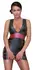 Cottelli PARTY Dress Black/Red M - Matte Look, Contrasting Waist Stripes
