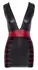 Cottelli PARTY Dress Black/Red M - Matte Look, Contrasting Waist Stripes