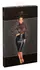 Noir Handmade Dress XL - Lace & Wet Look Contrast, Long Sleeve