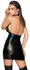 Noir Handmade Dress L - Lace & Wet Look, Halterneck, Black