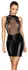 Noir Handmade Dress M Powernet & Wetlook Black Embroidered Backless