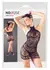 Cottelli Collection Mini Dress S-L Black Net Floral Pattern Set