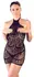 Cottelli Collection Mini Dress S-L Black Net Floral Pattern Set