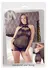 Cottelli Collection Net Mini Dress with Choker, Black, S-L, Seamless